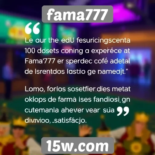feedback dos usuários sobre a experiência no fama777